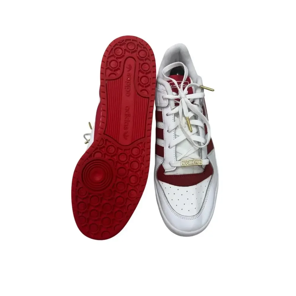 MENS ADIDAS FORUM LOW CLASSIC VALENTINES DAY HEART WHITE / RED SZ 12